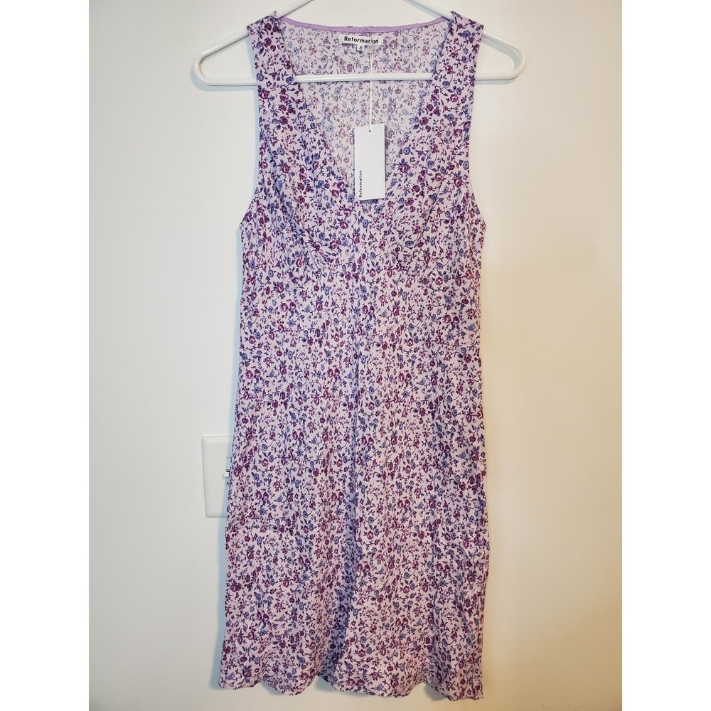 Reformation Calix Dress Viscose Dress Size Medium